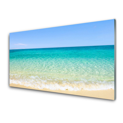 Glass Print Sea landscape blue