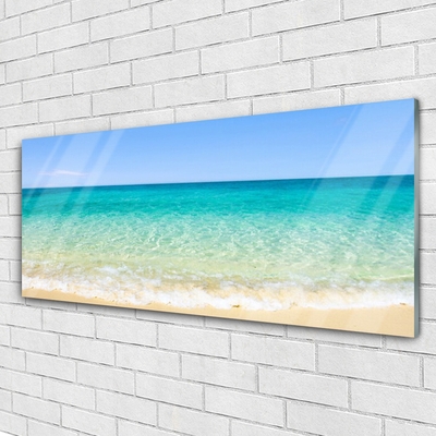 Glass Print Sea landscape blue