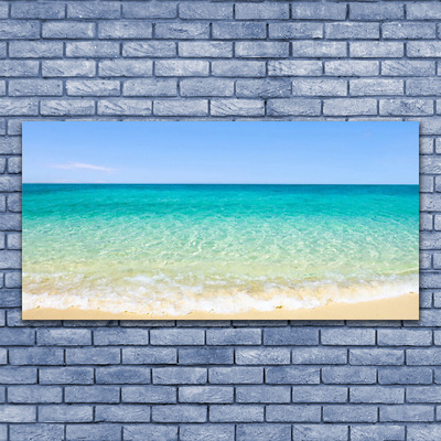 Glass Print Sea landscape blue