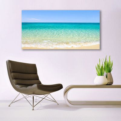 Glass Print Sea landscape blue