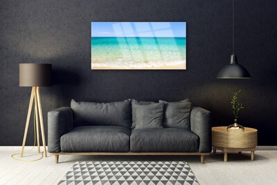 Glass Print Sea landscape blue