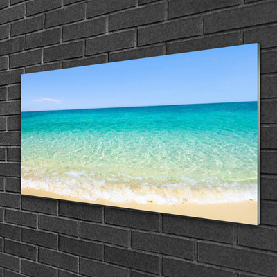 Glass Print Sea landscape blue