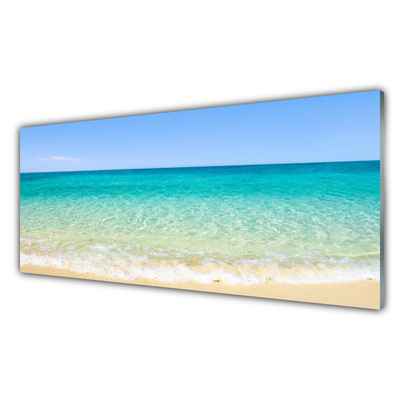 Glass Print Sea landscape blue