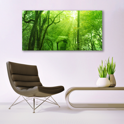 Glass Print Trees nature brown green