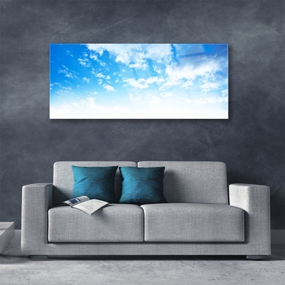 Glass Print Sky landscape blue white