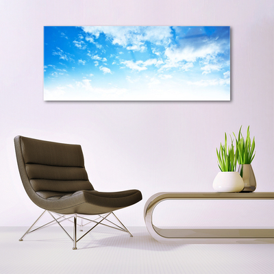 Glass Print Sky landscape blue white