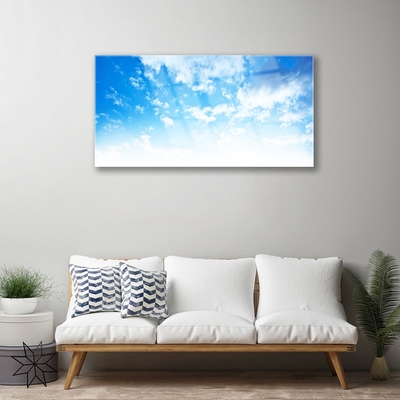 Glass Print Sky landscape blue white