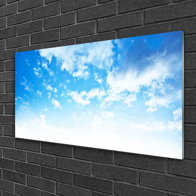 Glass Print Sky landscape blue white