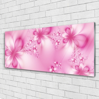 Glass Wall Art Abstract art pink