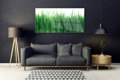 Glass Wall Art Weed nature green