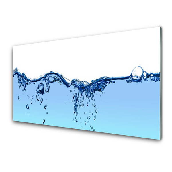 Glass Wall Art Water art blue