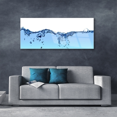 Glass Wall Art Water art blue