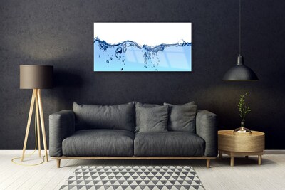 Glass Wall Art Water art blue