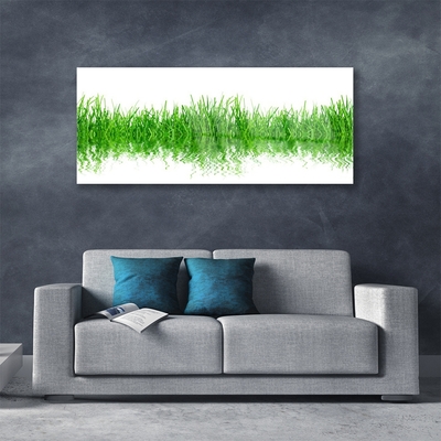 Glass Wall Art Grass nature green