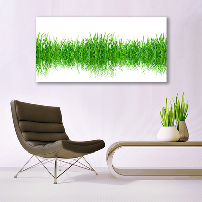 Glass Wall Art Grass nature green