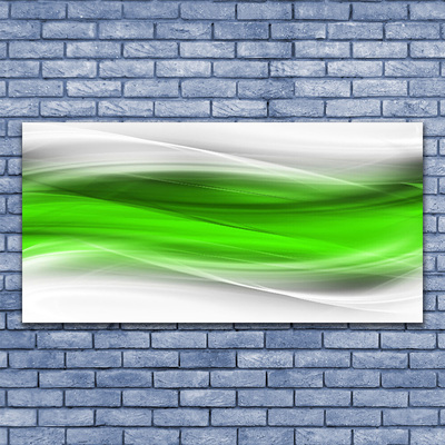 Glass Wall Art Abstract art green grey white