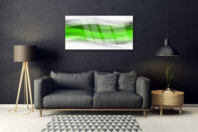 Glass Wall Art Abstract art green grey white