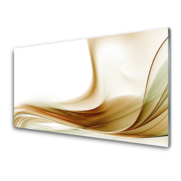 Glass Wall Art Abstract art green grey white