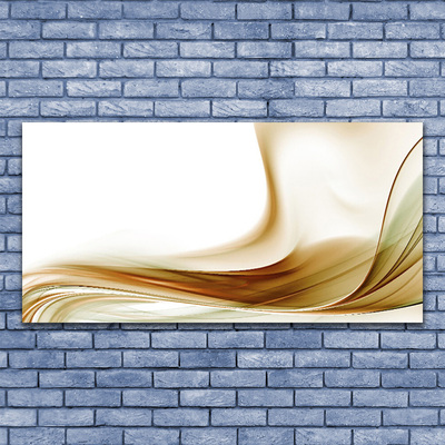 Glass Wall Art Abstract art green grey white