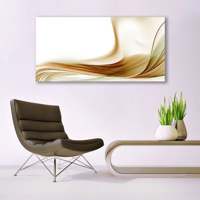 Glass Wall Art Abstract art green grey white