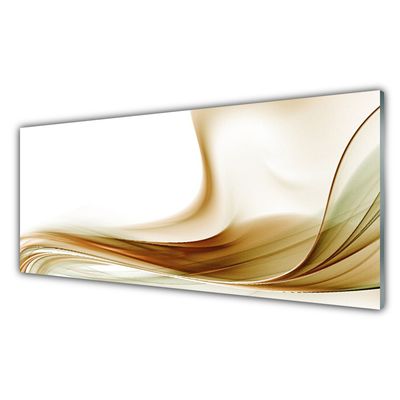 Glass Wall Art Abstract art green grey white