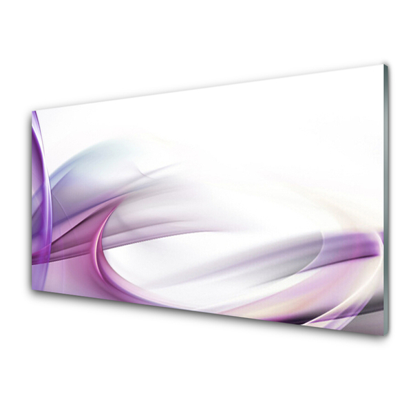 Glass Wall Art Abstract art pink white