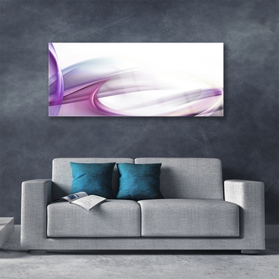 Glass Wall Art Abstract art pink white