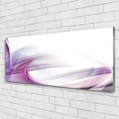 Glass Wall Art Abstract art pink white