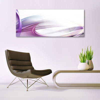 Glass Wall Art Abstract art pink white