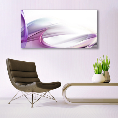 Glass Wall Art Abstract art pink white