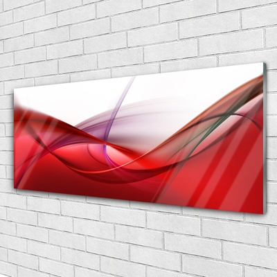 Glass Wall Art Abstract art orange pink white