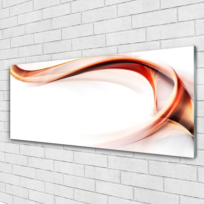 Glass Wall Art Abstract art yellow orange white