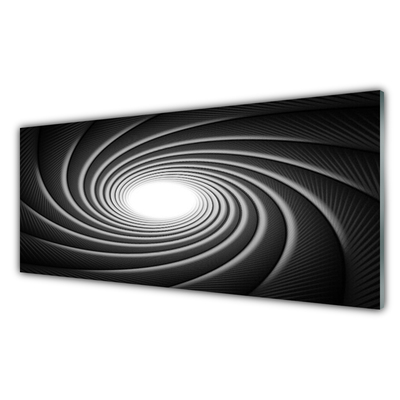 Glass Wall Art Abstract art grey white black