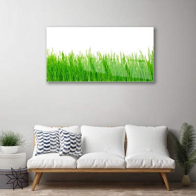 Glass Wall Art Weed nature green