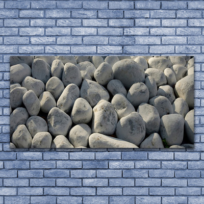 Glass Wall Art Stones art grey
