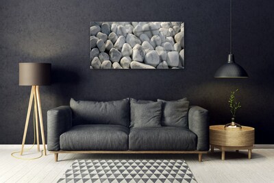 Glass Wall Art Stones art grey