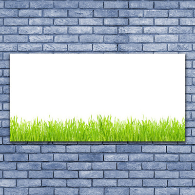 Glass Wall Art Grass nature green