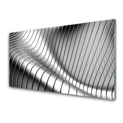 Glass Wall Art Abstract art silver