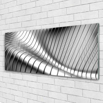 Glass Wall Art Abstract art silver