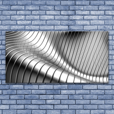 Glass Wall Art Abstract art silver