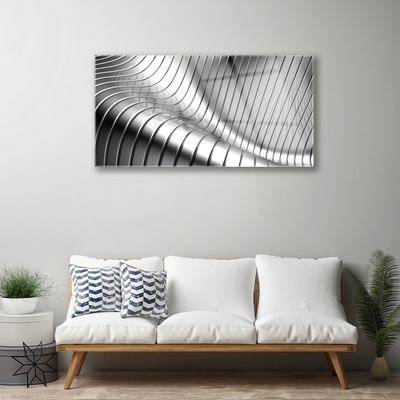 Glass Wall Art Abstract art silver