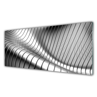 Glass Wall Art Abstract art silver