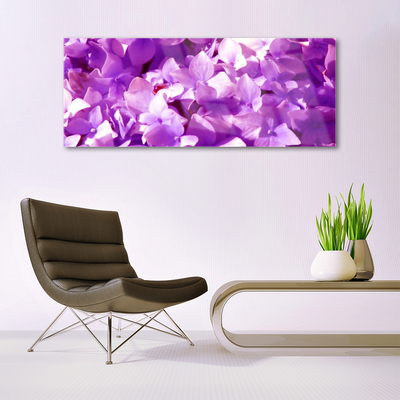 Glass Wall Art Flowers floral pink