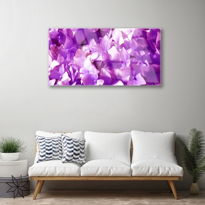 Glass Wall Art Flowers floral pink