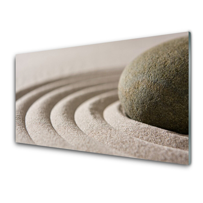 Glass Wall Art Sandstone art grey