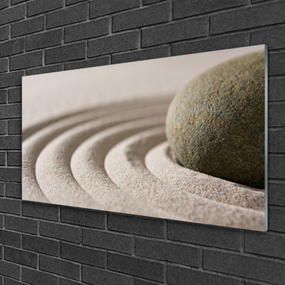 Glass Wall Art Sandstone art grey