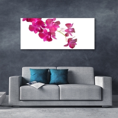 Glass Wall Art Flowers floral red