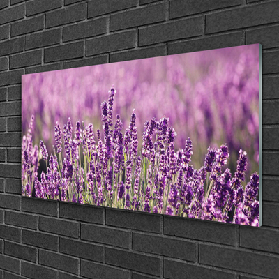 Glass Wall Art Flowers floral pink