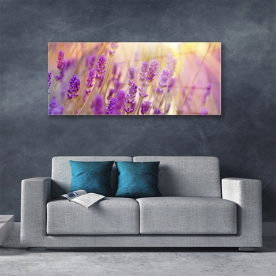 Glass Wall Art Flowers floral pink