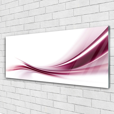 Glass Wall Art Abstract art red white grey